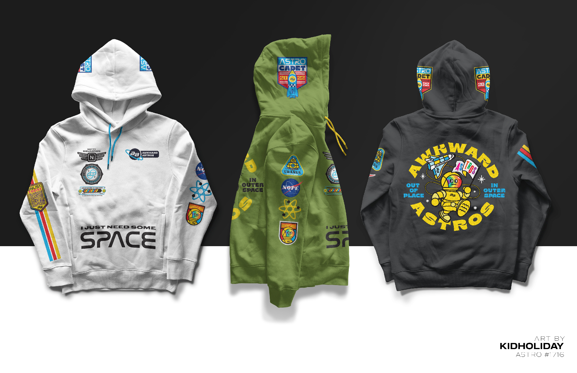 Awkward Astro Hoodie Design