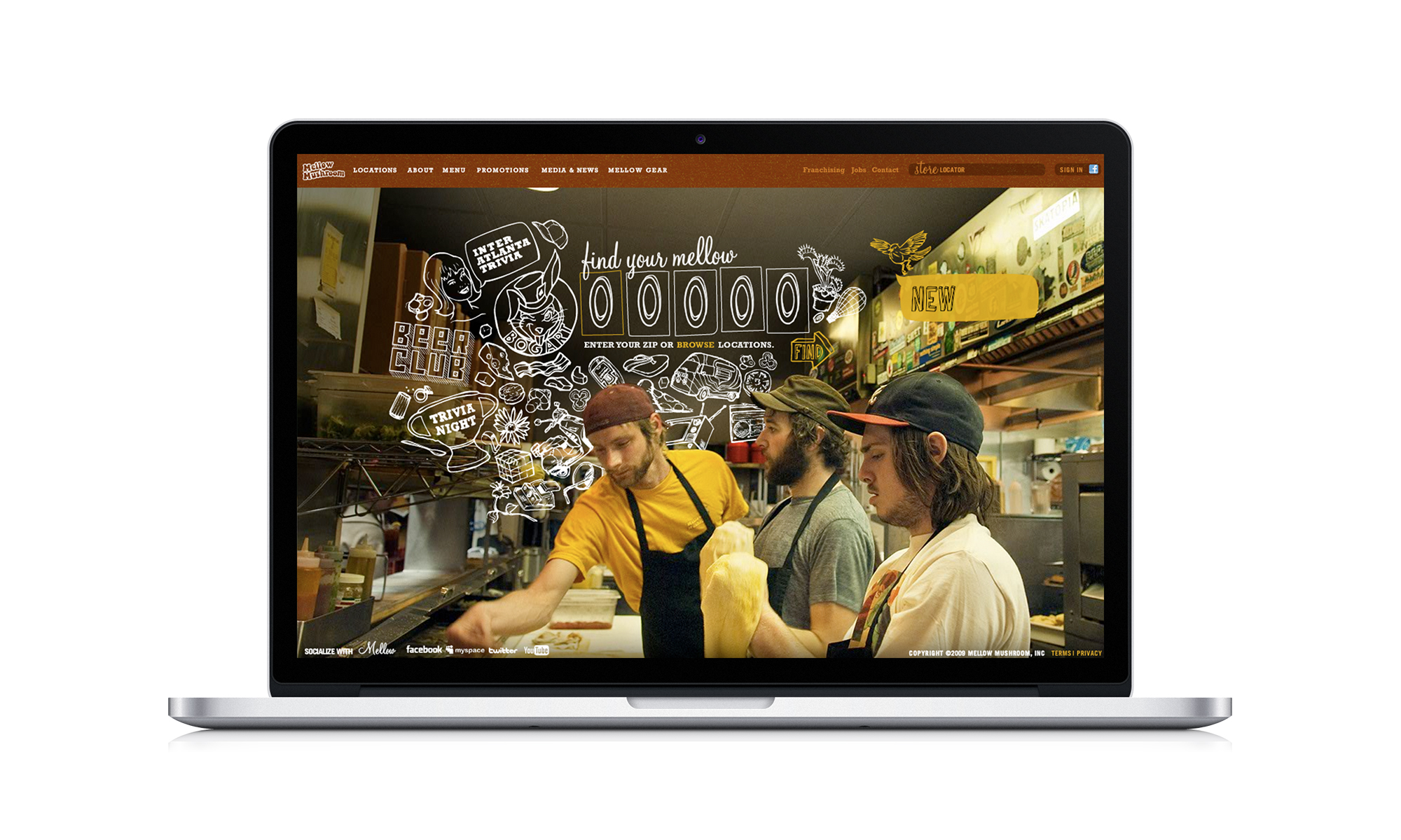 Mellow Mushroom Website Design