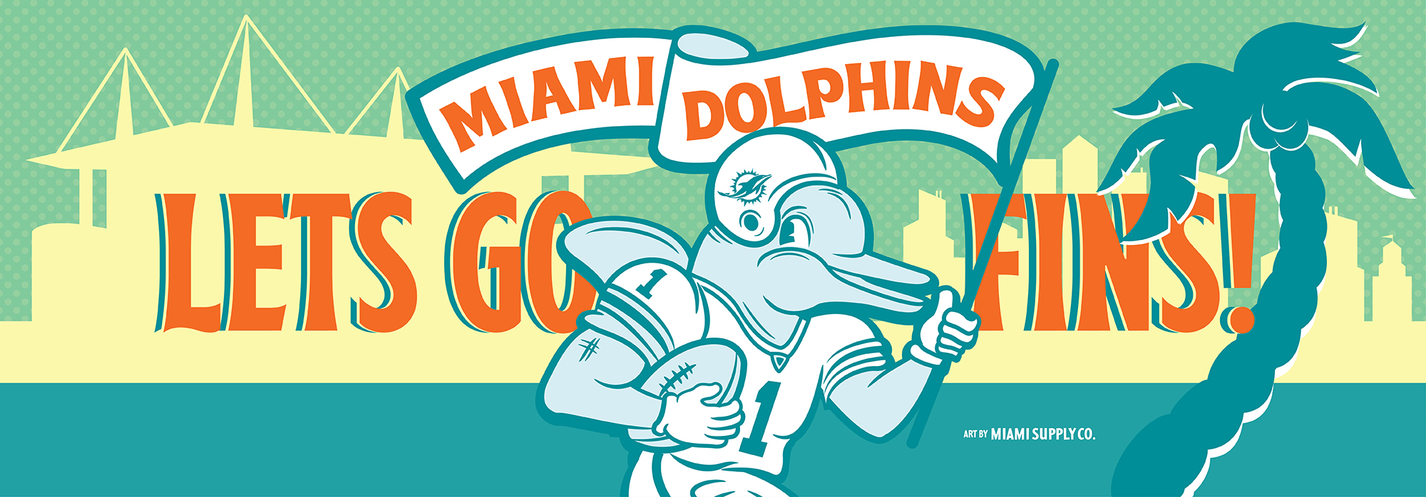 Miami Dolphins Roll-up Giveaway Banner